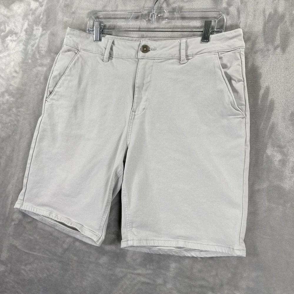 Paige Shorts Mens 34 Thompson Soft Brushed Twill White Stretch 8.5